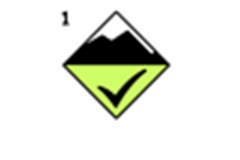 Symbol for faregrad 1 - liten.