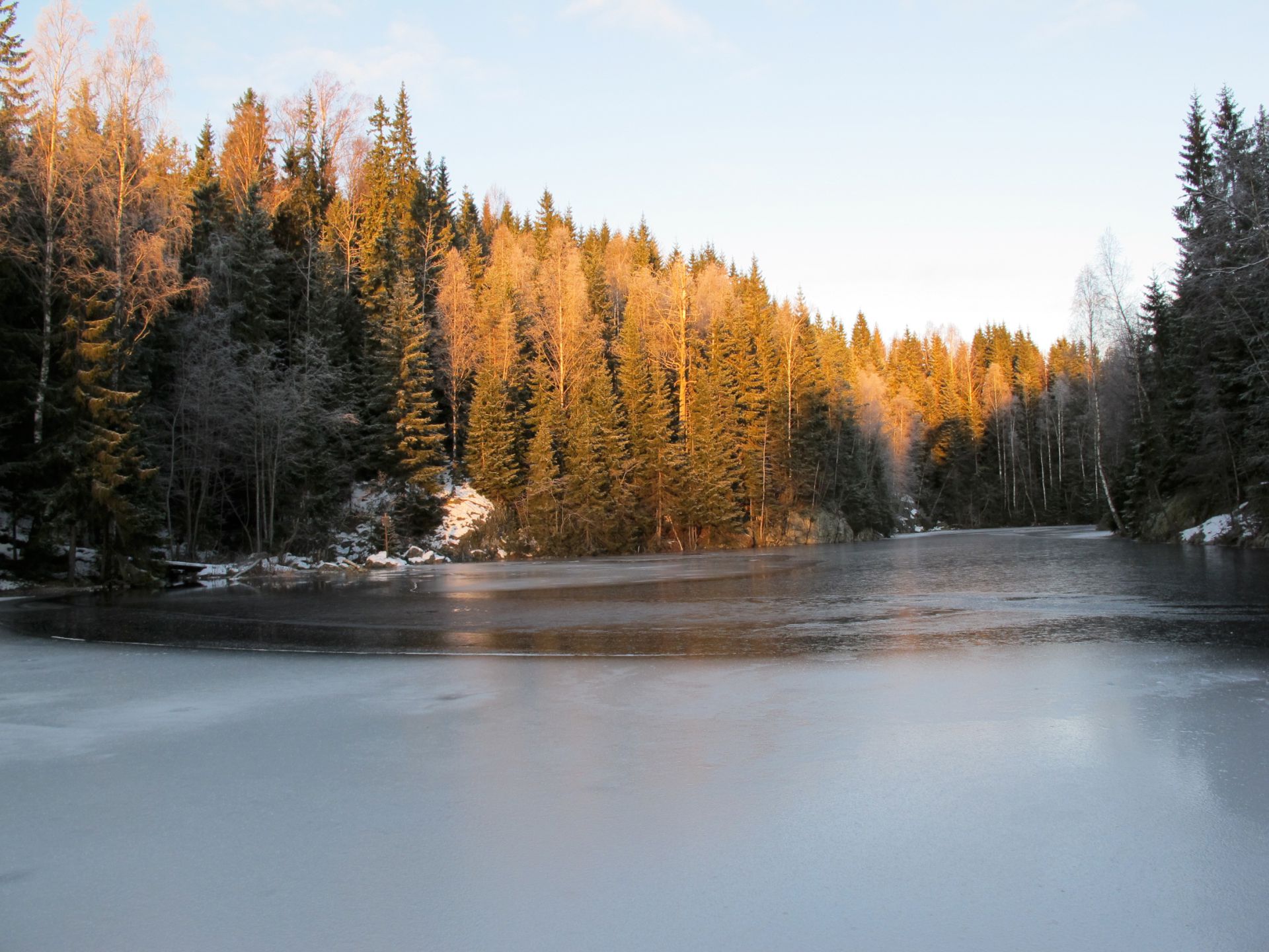 Område med svakt is.