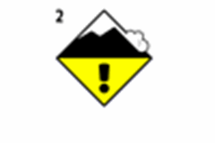 Symbol for faregrad 2 - moderat.