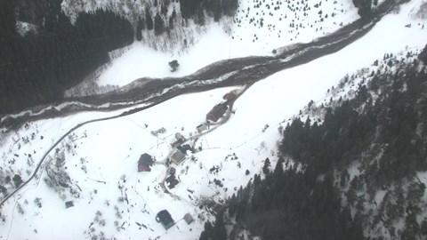 Sørpeskred i fugleperspektiv.